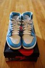 Nike Air Jordan 1 Men's Sneakers Off-White, Size 12, UNC Retro, AQ0818-148
