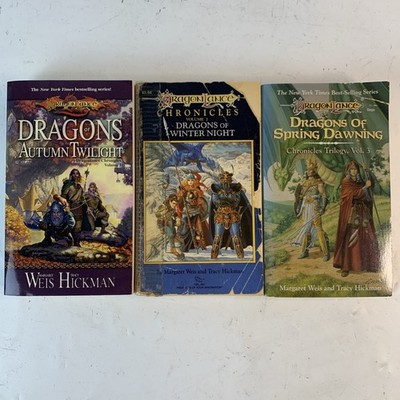 TSR AD&D DragonLance Chronicles Trilogy Complete Set Books 1-3 PB Weis & Hickman