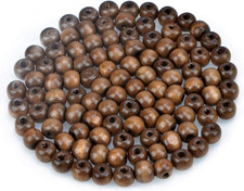 Wood Spacer Loose Wooden Craft Beads Big Hole Beads Assorted for Necklace Bracel