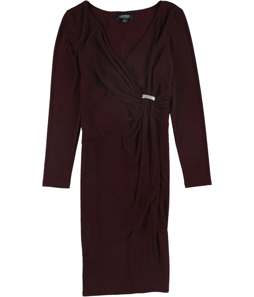 Платье-футляр женское Ralph Lauren Tranesha, вино, 8