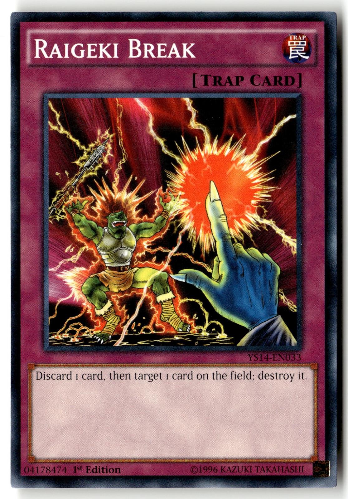 Raigeki Break YS14-EN033 YuGiOh Super Starter: Space-Time Showdown trading card — raw and PSA graded price guide