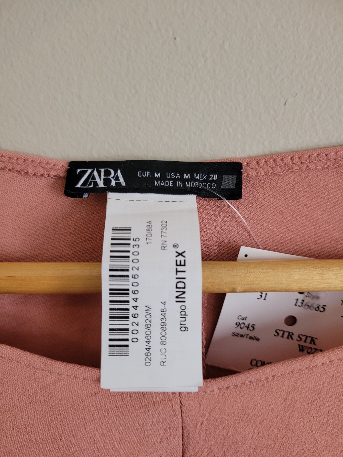 NWT Zara Blush Sllip Dress. Size Medium Winners thumbnail 3