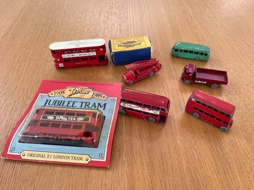 Lesney Matchbox Series & assorted vehicles inc buses trams wagons etc