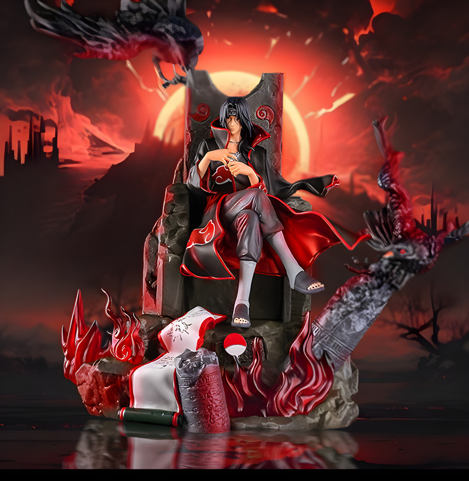 35cm Itachi Uchiha Akatsuki Figure - Naruto Shippuden Collection Model Statue