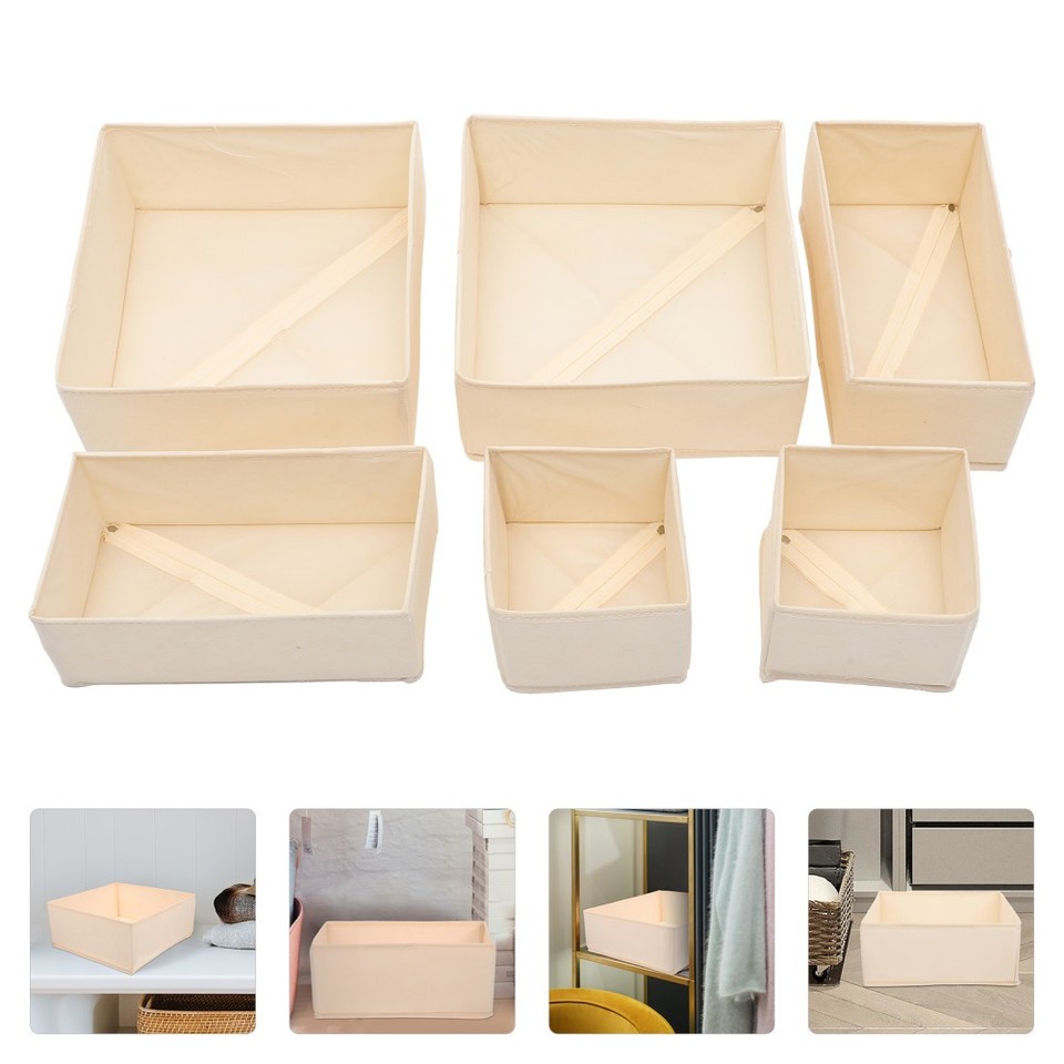 6 Pcs Scatola Porta Oggetti Organizzatore Per Riporre Calzini Di - Foto 10