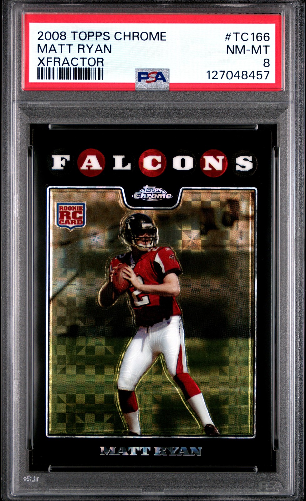 2008 TOPPS CHROME XFRACTOR #TC166 MATT RYAN ROOKIE RC PSA 8