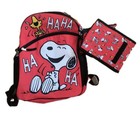 Peanuts Snoopy 5 PC Backpack, Lunch Bag, Gadget Case, Water bottle, Carabiner