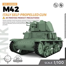 SSMODEL  1/100 15mm WarGaming Military Model Kit Italy M42 Self-Propelled Gun