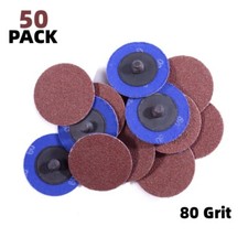 50PCS 2" 80 Grit Aluminum Oxide Roll Lock Grinding Sanding Discs for Die Grinder 0.31 per gallon