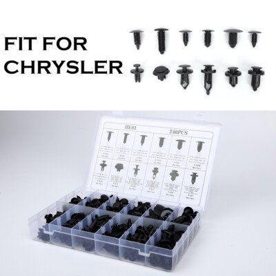 240pcs Push Type Pin Rivet Body Retainer Auto Clips Panel Trim For Jeep Chrysler