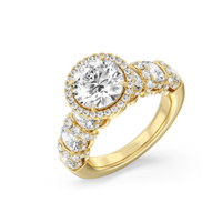 5 Karat Im Labor Hergestellter Diamant-Verlobungsring Im Rundschliff 14 Karat...