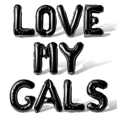 LOVE MY GALS Letter Balloon Banner - 10 Color Option - Galentines Day Decoration - Image 1 of 4