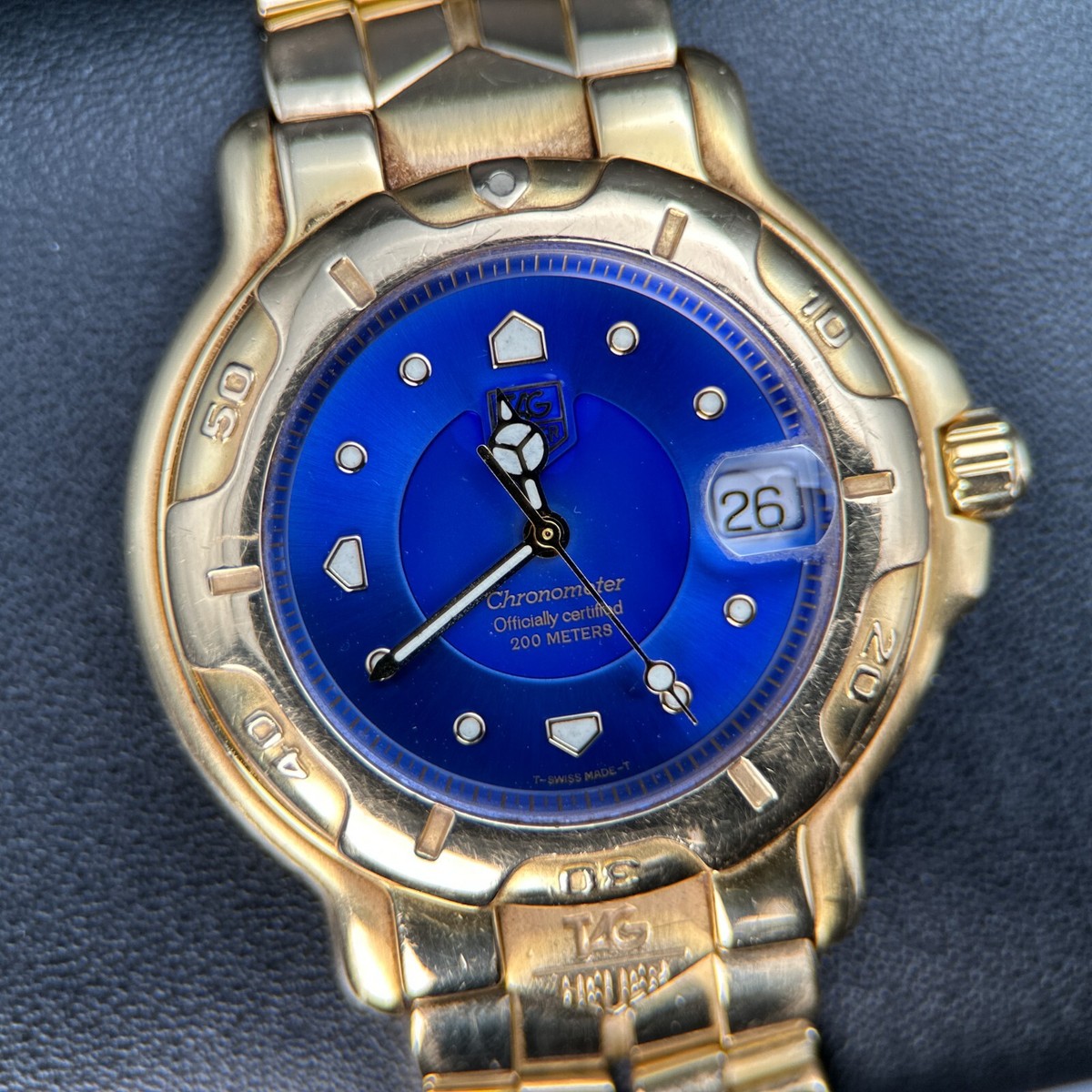 Heuer 6000 Gold Tag Heuer Mens TAG Heuer 6000 Chronometer 18K