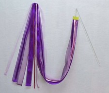 Purple Streamer w 18" Rod - Christian Worship Dance Ribbon