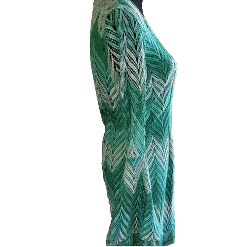MOSSMAN Rise And Fall Green Lace Overlay Bell Sleeve Mini Dress Size 12 AU /8 US - Picture 10 of 16