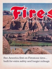 Print Ad Firestone Tires 1964 Moab UT 2-Page 2-Piece 10.5"x13.5" Each
