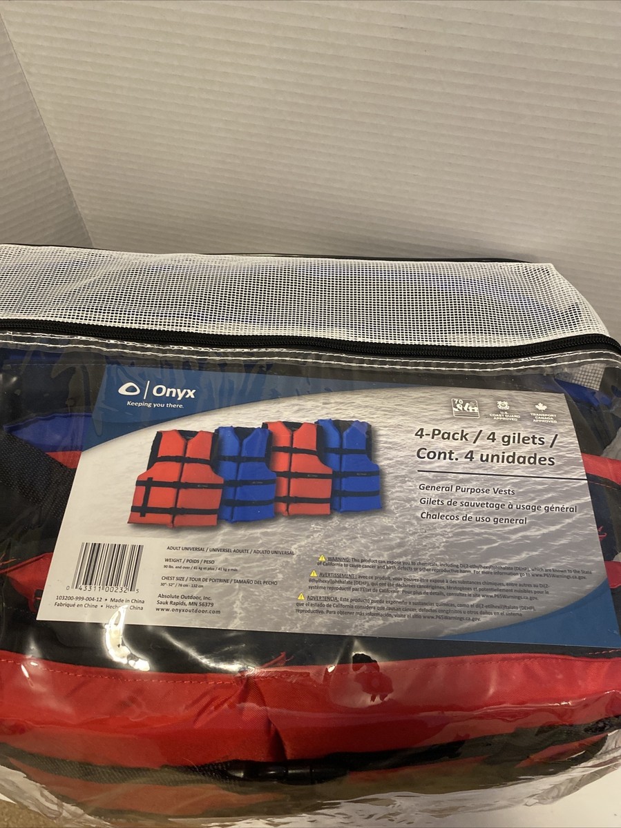 Onyx Nylon General Purpose Life Jacket - Infant/Child Under 50lbs - Blue