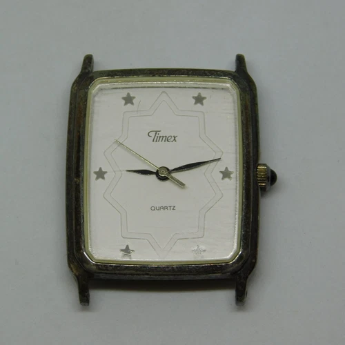 Vintage Timex BA CELL Silver Tone Case Quartz Analog Women's Watch New Battery