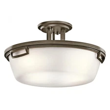 Kichler Lighting 42433SWZ 3-Light Semi-Flush Ceiling Light,