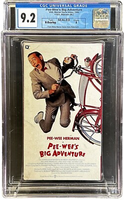 Pee-Wee's Big Adventure VHS | CGC 9.2 A | Sealed | 1st Print | Warner | 1986 | W