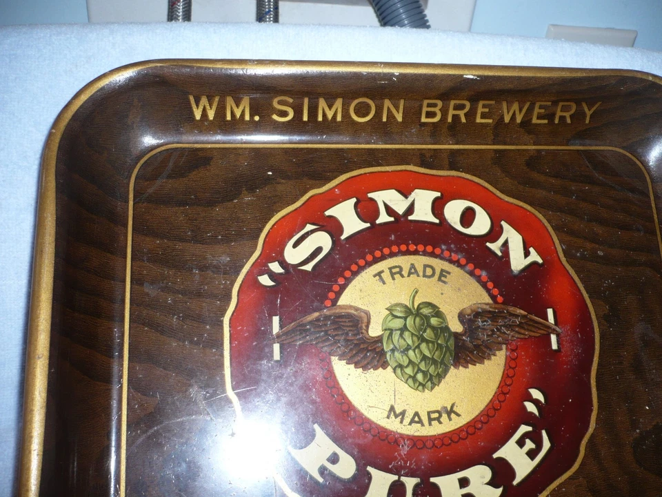 VINTAGE WM. SIMON BREWERY BUFFALO NY BEER TRAY  pre pro - Image 3 of 4