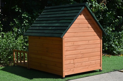 PawHub Xl Large Dog House Kennel Pet Timber Wooden With Decking - Picture 6 of 7