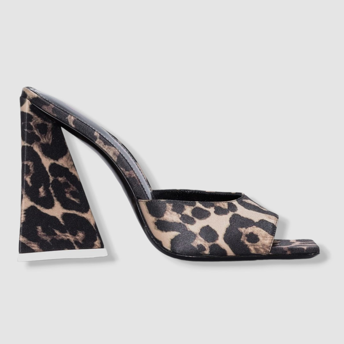 $790 The Attico Women's Brown Devon Leopard-Print Mule Slide
