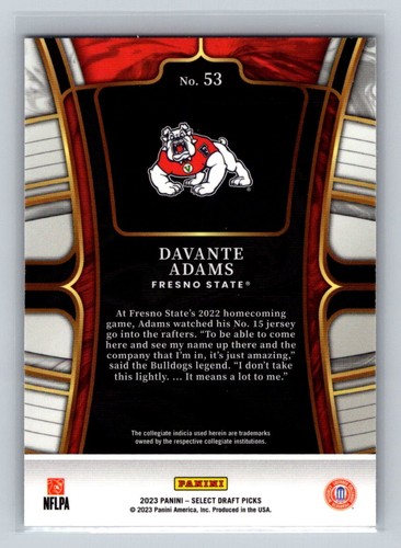 2023 PANINI SELECT DRAFT PICKS FOOTBALL STROUD - ROOKIES - LASER PRIZM - INSERT - Picture 131 of 315