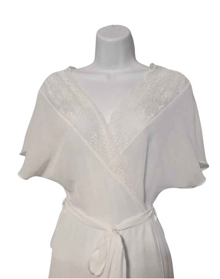 Bata de malla transparente de longitud media Ambrielle L M. Mientras. J-1 Foto 4 de 4