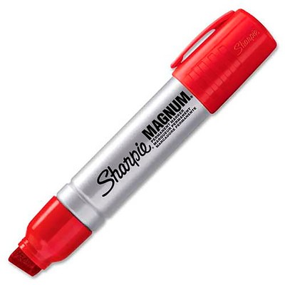 Magnum Permanent Marker Extra Large Chisel Red Ink Lot of 12