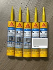 5 Pack Sikaflex 1A Polyurethane Construction Sealant Caulk, Limestone, In Date