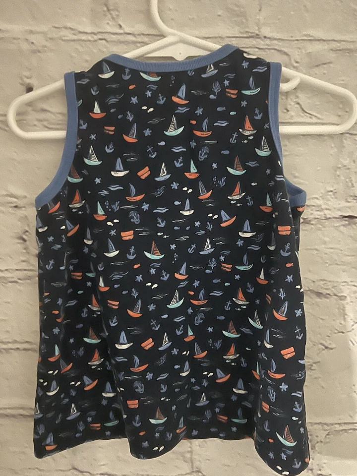 Paquete de 2 tanques The Childrens Place Sports azul y verde algodón/poliéster bebé 18-24M Foto 4 de 4