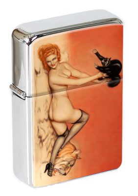 Pussy Pin-up Mädchen Flip Top Feuerzeug