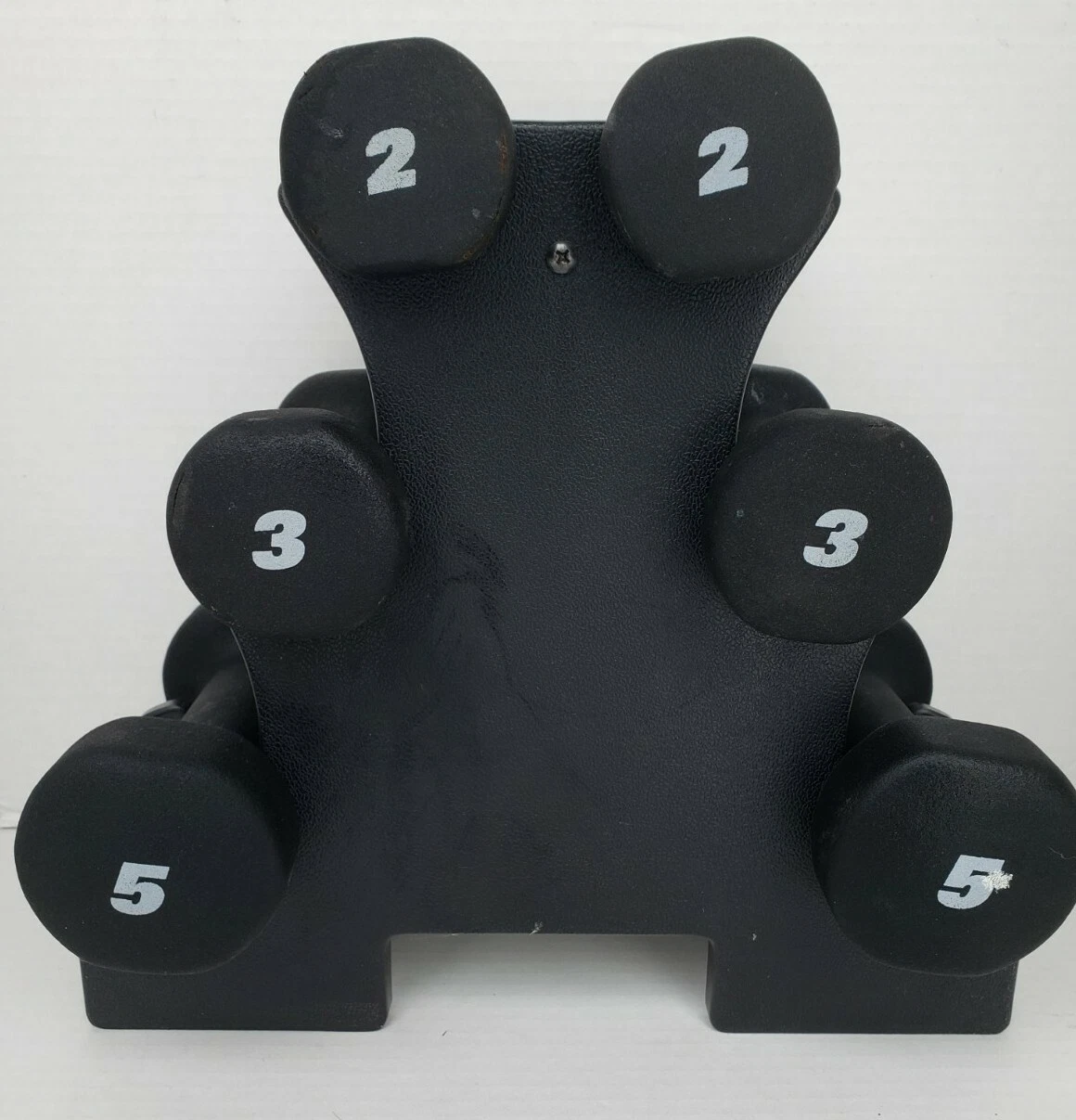 Athletech Neoprene Dumbells 2lb 3lb 5lb Sets With Storage Rack Home Gym Fitness