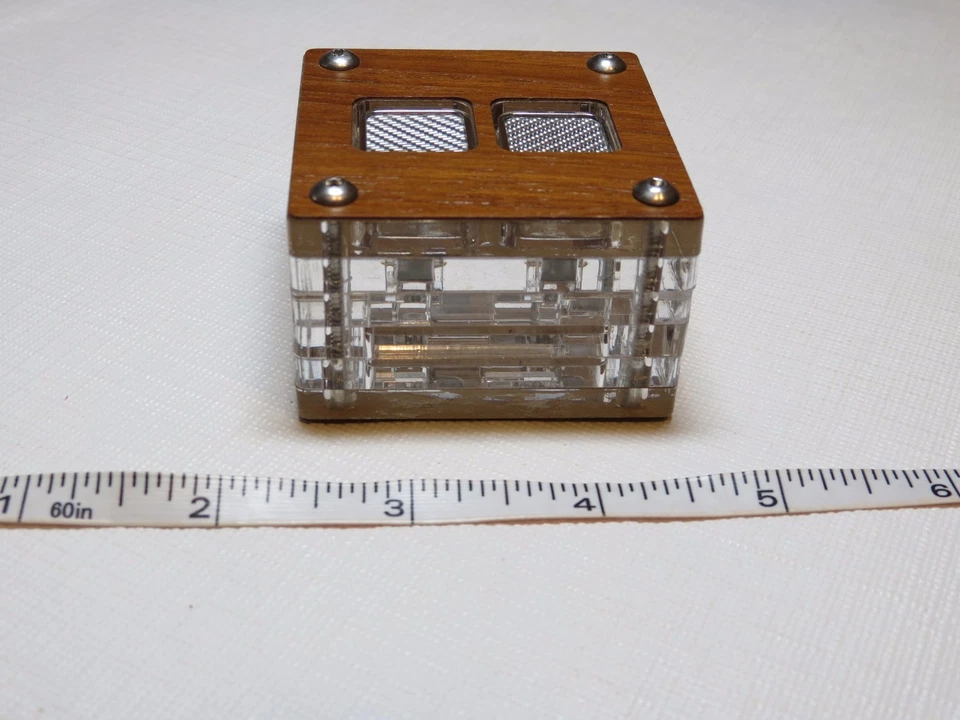 NAHE & and CO. company RARO Gemelos Gemelos Cubo Capas Acrílico Estuche Cerradura Foto 3 de 4