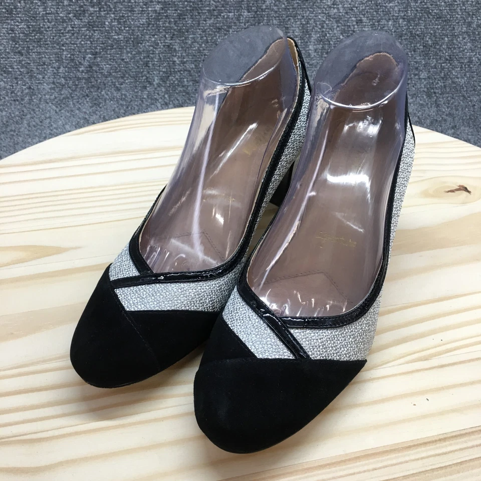 Zapatos Trotters Para Mujer 10 Estrechos Phoebe Vestido Bombas Negro Gamuza Informal Tacones Foto 3 de 4