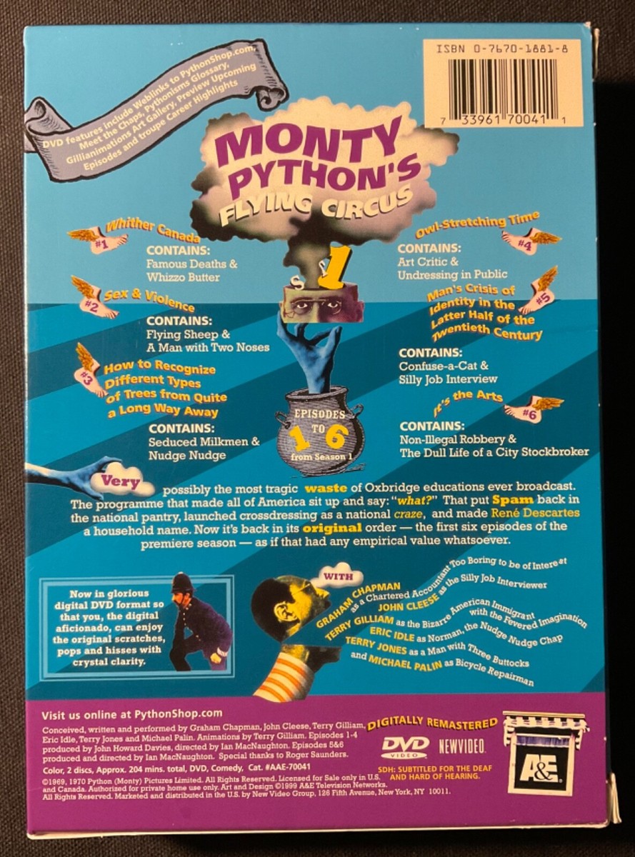 Monty Python's Flying Circus - Set 1 DVD w/ Slipbox - Excellent