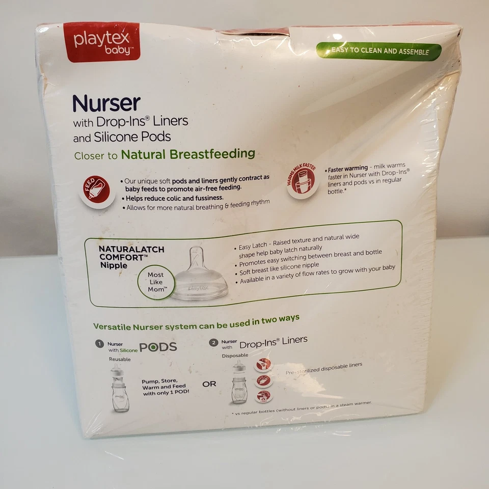 Playtex Baby Nurser Drop-Ins Liners & Silicone Pods Bottles Newborn Gift Set - Image 2 of 4