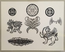 Tattoo Studio Shop Flash Single Griffin Griffon Lion by Angel 11" X 14" Print