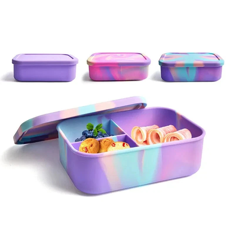 silicone lunch bento box with lid for kids eco friend Tupperware containers - Image 4 of 4