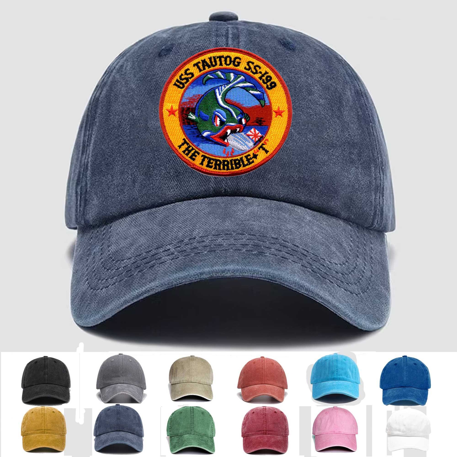 Custom Embroidered Hat SS-199 USS Tautog, Veteran Cap, Trucker Hat, Gift Idea