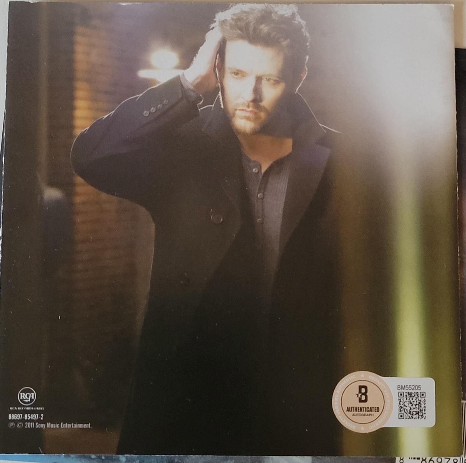 CHRIS YOUNG CD DISPLAY AUTOGRAPHED BECKETT BAS COA SIGNED COUNTRY MUSIC SINGER