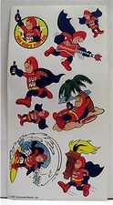 1987 An Busch Budweiser Beer Bud Man Sticker Sheet Sign Old Distributor Stock