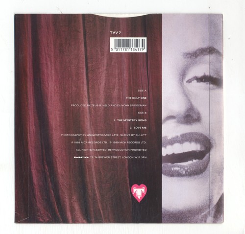 TRANSVISION VAMP - THE ONLY ONE - 7" VINYL SINGLE - Picture 2 of 3