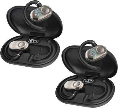 AMZISH AI Language Translation Earbuds, 2PCS, Real-Time, 144 Languages, Black