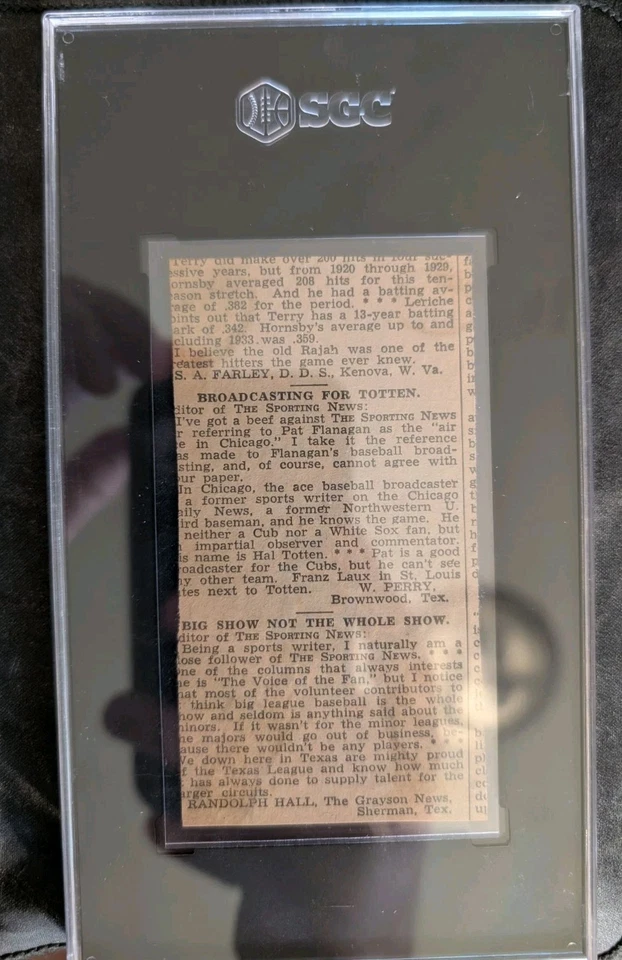 1936 Sporting News Sport Stamp Bob Grove Lefty Grove SGC 2.5 One Higher - Image 2 of 4