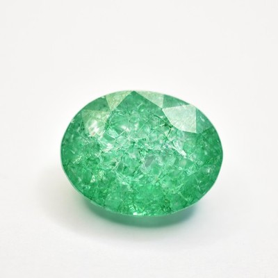 Zertifizierter 22,80 ct natürlicher kolumbianischer grüner Smaragd OVALER SCH...
