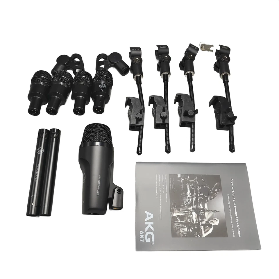 AKG Juego de batería Sesión I-7 piezas Juego de micrófono de batería de alto rendimiento P2 P17 P4 Foto 2 de 4