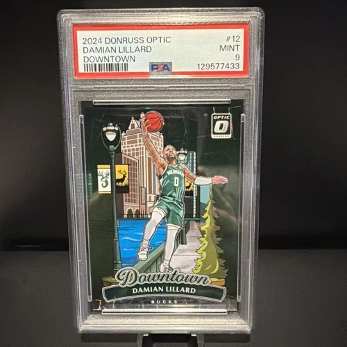 2024-25 Panini Donruss Optic Damian Lillard Downtown Case Hit PSA 9