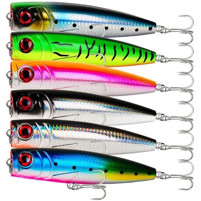 1PCS Popper Minnow Fishing Lures Swimbait 59g 5.5in Hard Artificial Bait Trout